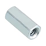 Evecad 50 Packs 1/4''-20 Coarse Coupling Nuts, Hex