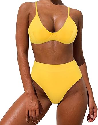 amazon two piece high waisted swimsuit