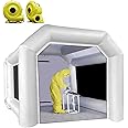 13X10X8FT Portable Paint Booth Tent with Two 450W Blower, Car Workstation Professional Inflatable Paint Booth for Auto Parts, Furnitures or Other Items Painting and Drying