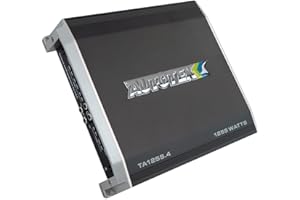Autotek TA-1255.4 TA Series 1,200-Watt-Max 4-Channel Class AB Amp, Multicolored