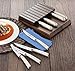 Cangshan S1 Series 60621 German Steel Forged 8-Piece Steak Knife Set with Solid Walnut Wood Block, 5-Inch Blade