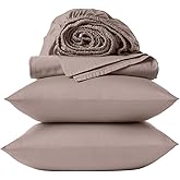 Coyuchi Classic Sateen Sheet Set King, Mineral, 100% GOTS Certified Organic Cotton, Silky Soft, Luxury Sheets, Fair Trade Certified, 4-Piece Bedding Set