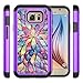 Galaxy S7 Active Case, S7 ACTIVE Case, Style4U Studded Rhinestone Crystal Bling Hybrid Armor Case Cover for Samsung Galaxy S7 Active [Not For Galaxy S7] with 1 Style4U Stylus [Flower Purple / Black]