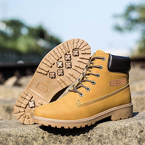 Gyoume Men Calf Boots Winter Lace Up Boots Shoes Male Ankle Boots Dress Shoes Hiking Boots - Thumbnail 2