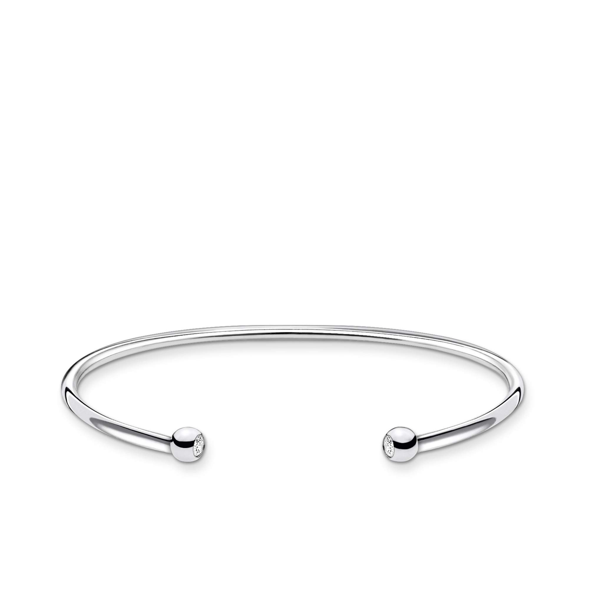 Thomas Sabo Bangle Balls with Stone 925 Sterling Silver AR103-051-14-L17.5