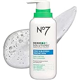 No7 Derm Solutions Daily Detox Foaming Face Wash - Gel Facial Cleanser Formulated with Ceramides, Niacinamide & Adaptogens To Help Maintain Moisture Barrier - For Oily & Blemish-Prone Skin (8 Fl Oz)