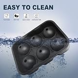 Walfos Silicone Ice Cube Moulds Set Large Square & Sphere Ice Ball view 7