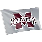 Desert Cactus Mississippi State University MSU Flag - 3 x 5 Feet Bulldogs Banner, Indoor/Outdoor Durable Fabric, 100% Polyester Design (Style 2)