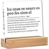 Yuzi-n Human Resources Professional Decorative Signage, 4 x 4 Inches, Acrylic