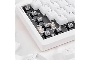 mintcaps 135Keys White Crystal Jelly Translucent MDA Profile Keycap, Custom Shine Through Keyboards Keycaps for 60%65%75%80%9