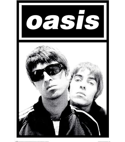 Oasis Band Poster 11 X 15 - Magnificent 1990s Portrait - Liam and