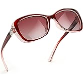 SIPHEW Women Polarized Sunglasses w UV Protection | Womens Vintage Square Wrap Lightweight Shade