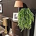 HOGADO 2pcs Artificial Hanging Ferns Plant Fake Plastic Hanging Greenery Plant Kimberly Queen Boston Fern for Wall Indoor Outside Hanging Basket Planter Floral Wedding Greenery Garland
