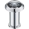 XMHF Door Viewer as Security Peek Peep Hole for Home Office 200 Degree Solid Silvery Chrome