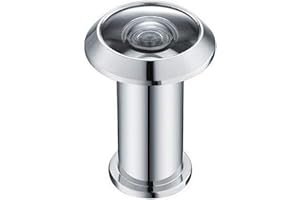 XMHF Door Viewer as Security Peek Peep Hole for Home Office 200 Degree Solid Silvery Chrome
