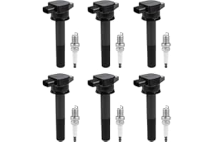JDMON 6pcs Ignition Coils and Spark Plugs Kits Compatible with Mitsubishi Endeavor 2004-2008, Galant 2004-2007 3.8L V6 Replacement for UF481, MN187373, MR984160, 7092, BKR6EGP