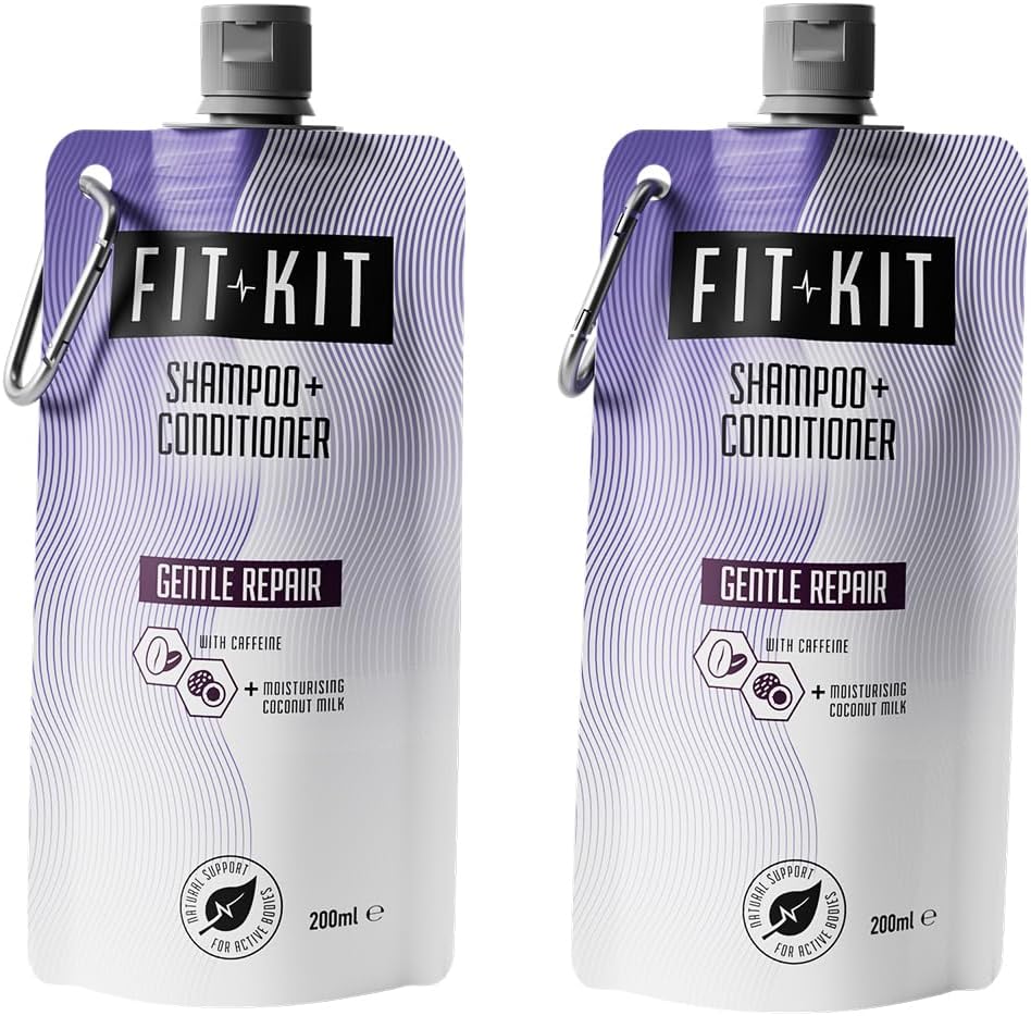 FIT KIT Gentle Repair Shampoo & Conditioner 2x200ml | Caffeine Coconut Post