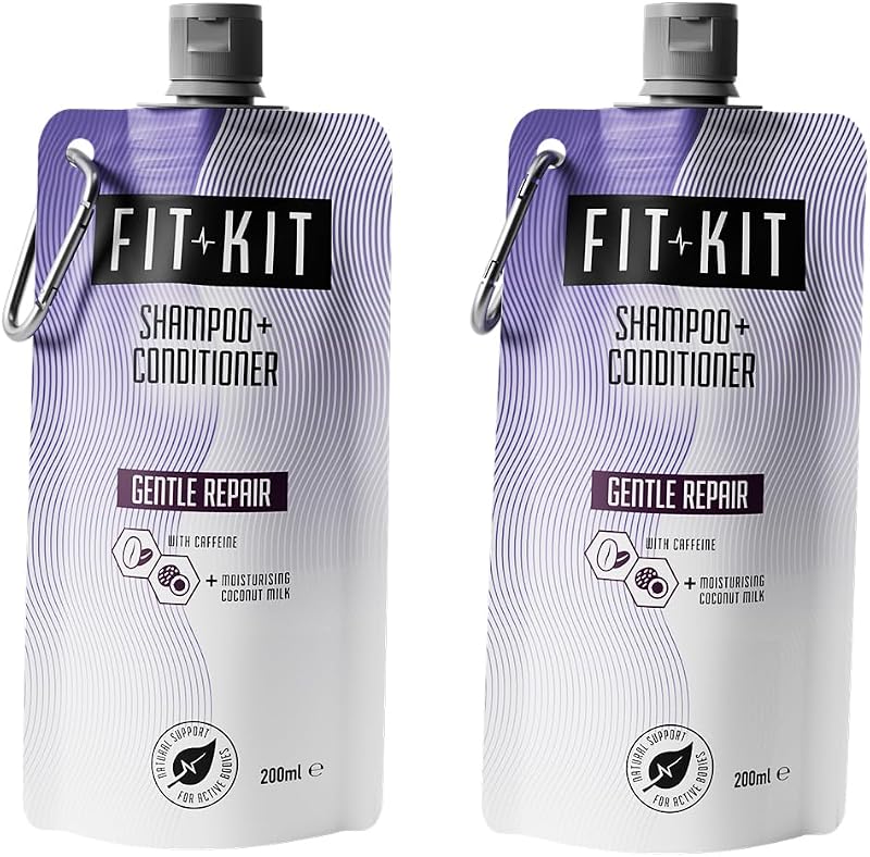 FIT KIT Gentle Repair Shampoo & Conditioner 2x200ml | Caffeine Coconut Post