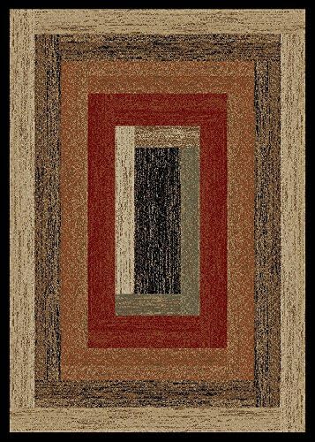 Rugs of Dalton HS3783-0810 Rustic Panel Rug, 8' x 10', Multi