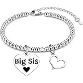 Sister Bracelets for Women Female Birthday Gifts for Sisters from Sister Cousin Stainless Steel Bracelet Friendship Bracelets Graduation Gift for Sisters Niece Birthday from Brother for Christmas
