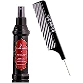 short SIeekshop Comb + Marrakesh X LEAVE-IN TREATMENT & DETANGLER (Argan & Hemp Oil Therapy) Hair Spray - Scent, Clean & Moisturize Hair, Vegan, Cruelty Free, Hairspray (Original Scent (4 oz))