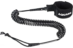 AQUARM Premium Coiled Surfboard Leash, 11 feet SUP Leash Leg Rope, Stand Up Paddle Board Leash for All Types of Surfboards