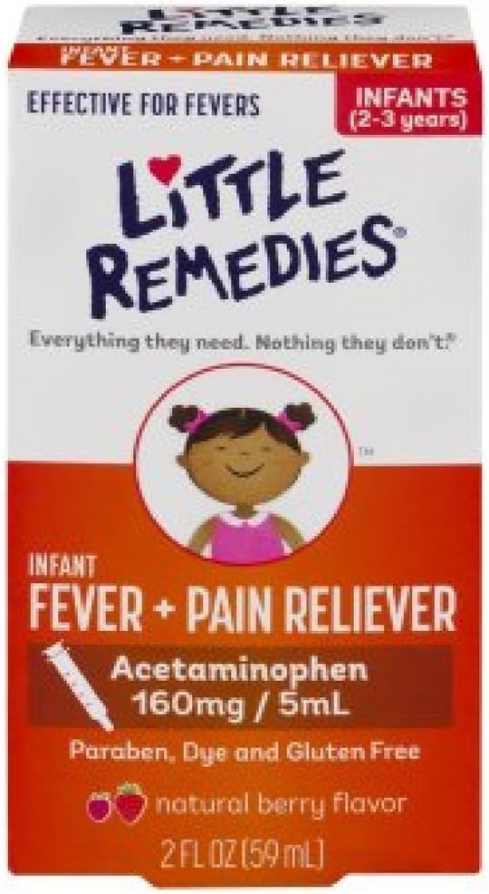 Little Remedies Fever/Pain Reliever SyringeNatural Grape - 2 oz (3 Pack)