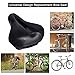 Bicycle Seats Comfort Artificial Leather Bike Seat Gel, 10.6″ x 8.25 “, Tonbux Bike Seat Replacement with Bicycle Reflective Tape Dual Shock Absorbing Ball with Mounting Wrench-Blackthumb 2