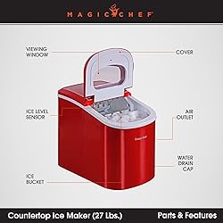 Magic Chef Countertop Ice Maker - Mini Portable Ice