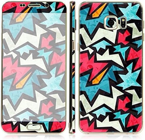 Just Mode(TM)Colorful Style Full Body Film Sticker Case Cover Protector for Samsung Galaxy S6 Edge Plus-Irregular Pattern