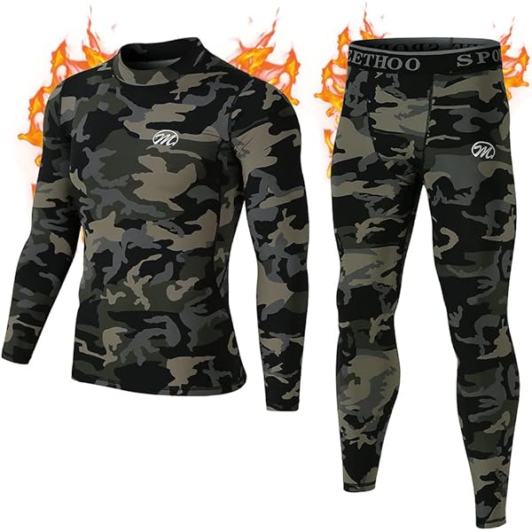 UNIQUEBELLA Conjunto De Ropa Interior Térmica Para Hombre, Parte Superior Y