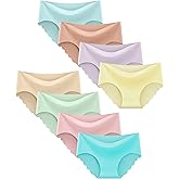 Boboking Teen Girls Seamless Underwear Tagless Panties Full Coverage Pack of 8