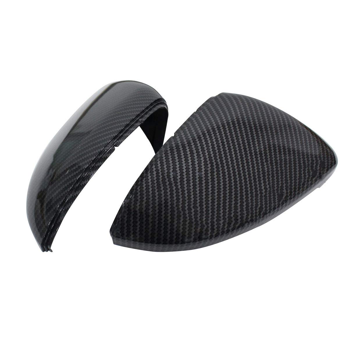 Photo 1 of NewYall Carbon Fiber Look Door Side Mirror Cover Cap for VW Golf R GTI 2014-2018 Pair Left Driver and Right Passenger Side