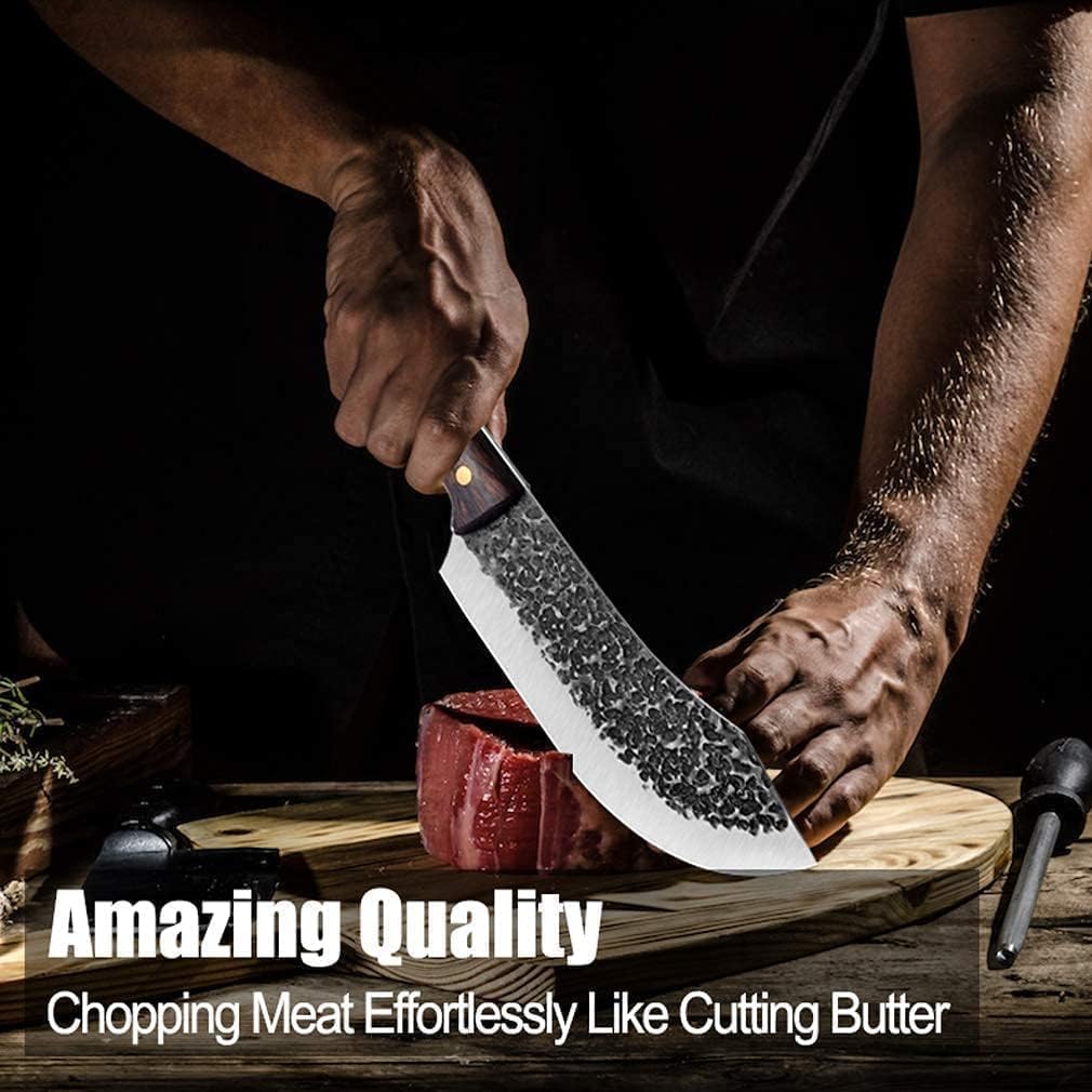 JASON 30cm Profi Fleischmesser Scharfes Küchenmesser Kochmesser Grillmesser Hackmesser für das Grillen Camping Outdoor-Aktivitäten 2