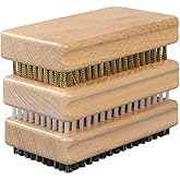 VEAREAR Snowboard Wax Brush Kit, 3Pcs Nylon/Brass/Horsehair Brush for Ski Snowboard Waxing, Polishing, Shading