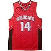 Youth Troy Bolton Jersey,Kids Wildcats #14 High School Basketball Shirt