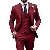 Mens Suit Slim Fit 3 Piece Double Breasted Suit Men Formal Tuxedo Set Casual Wedding Prom Groom Suits