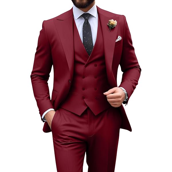Men Wedding Suits Slim Fit Beige Men Prom Tuxedo Suits 3
