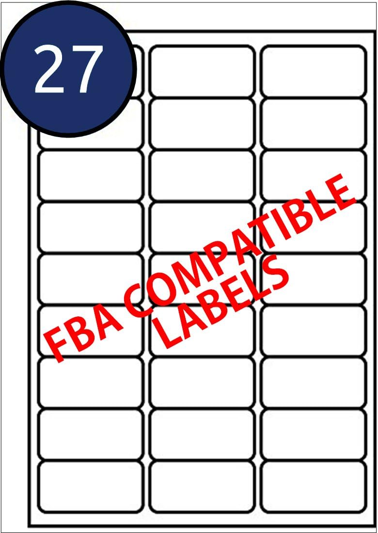 500 A4 Sheets (13500 Labels) Address Labels 27 Labels per Page 63.5 x 29.6 mm