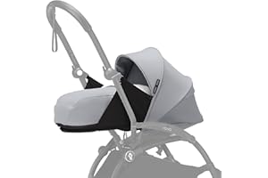 Stokke YOYO 0+ Newborn Pack, Stone - Includes Mattress, Extendable Canopy & Five-Point Harness - Requires YOYO3 Frame (Sold S