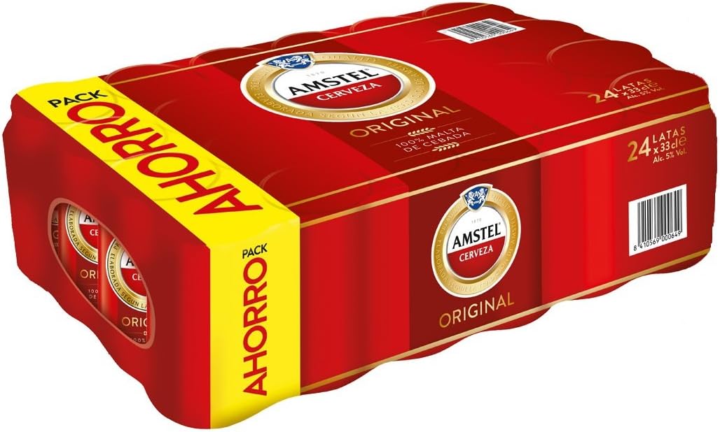 Amstel Cerveza - Caja de 24 Latas 330 ml - Total: 7,9 L: Amazon.es: Alimentación y bebidas