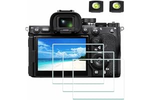 ULBTER [3 Pack] Screen Protector for Sony Alpha A7V A7 V A7R V 7R V A7RV A7M5 Camera & Hot Shoe Cover, 0.3mm 9H Hardness Temp