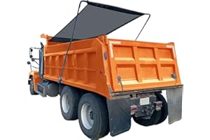 Leaveshade Dump Truck Mesh Tarp 7'X20' - Heavy Duty Dump Trailer Mesh Tarp Cover with 6'' Pocket Reinforced Double Needle Stitch Webbing Ripping Tearing Stop, No Rust Thicker Brass Grommets (Black)