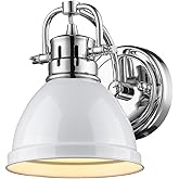 Golden Lighting 3602-BA1 CH-WH Traditional, Chrome- Vanity Light, Bathroom Vanity Light, Bathroom Lighting, Bathroom Lights O