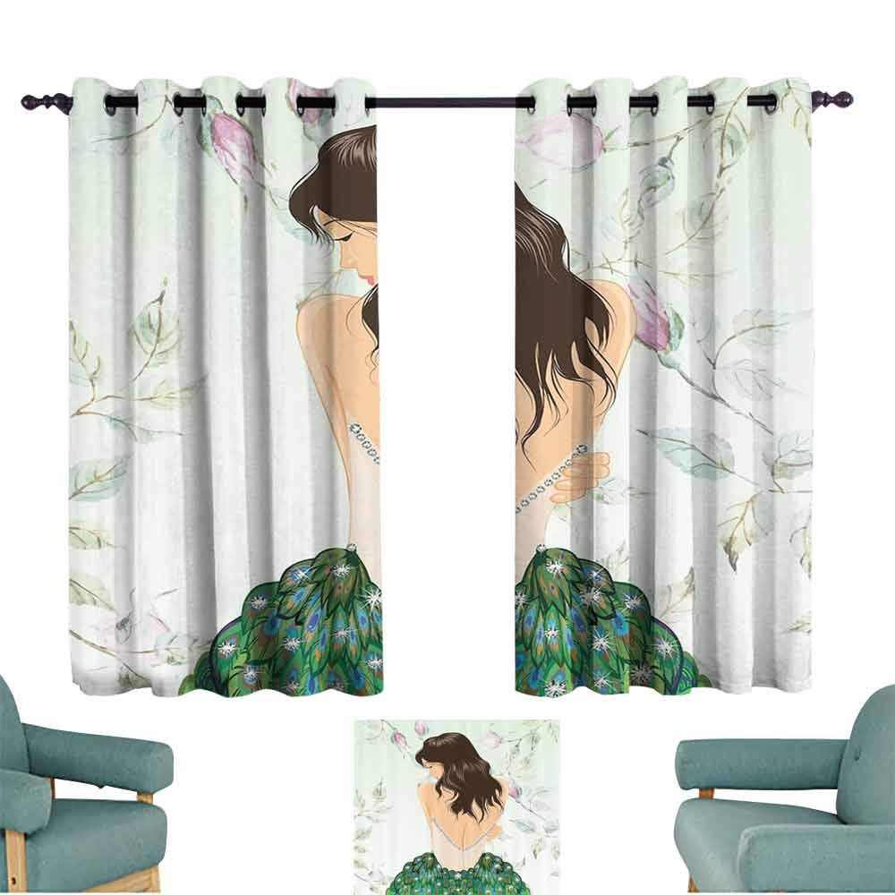 Amazon Com Diliteck Warm Curtain Anime Peacock Decor Sexy Fashion