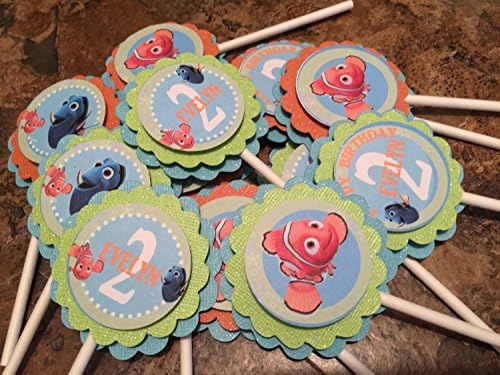 New....Finding Dory Nemo Inspired Cupcake Toppers, Set of 12