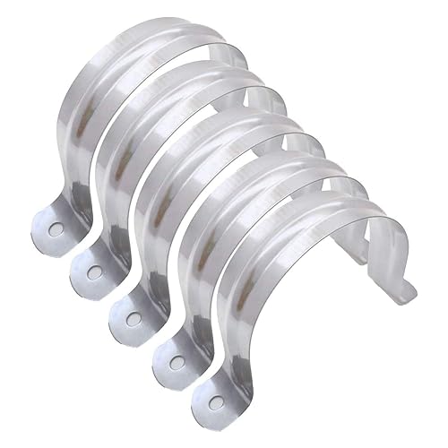 10-Pack 2 Inch Stainless Steel Pipe Straps - U Bracket Clamps For Plumbing