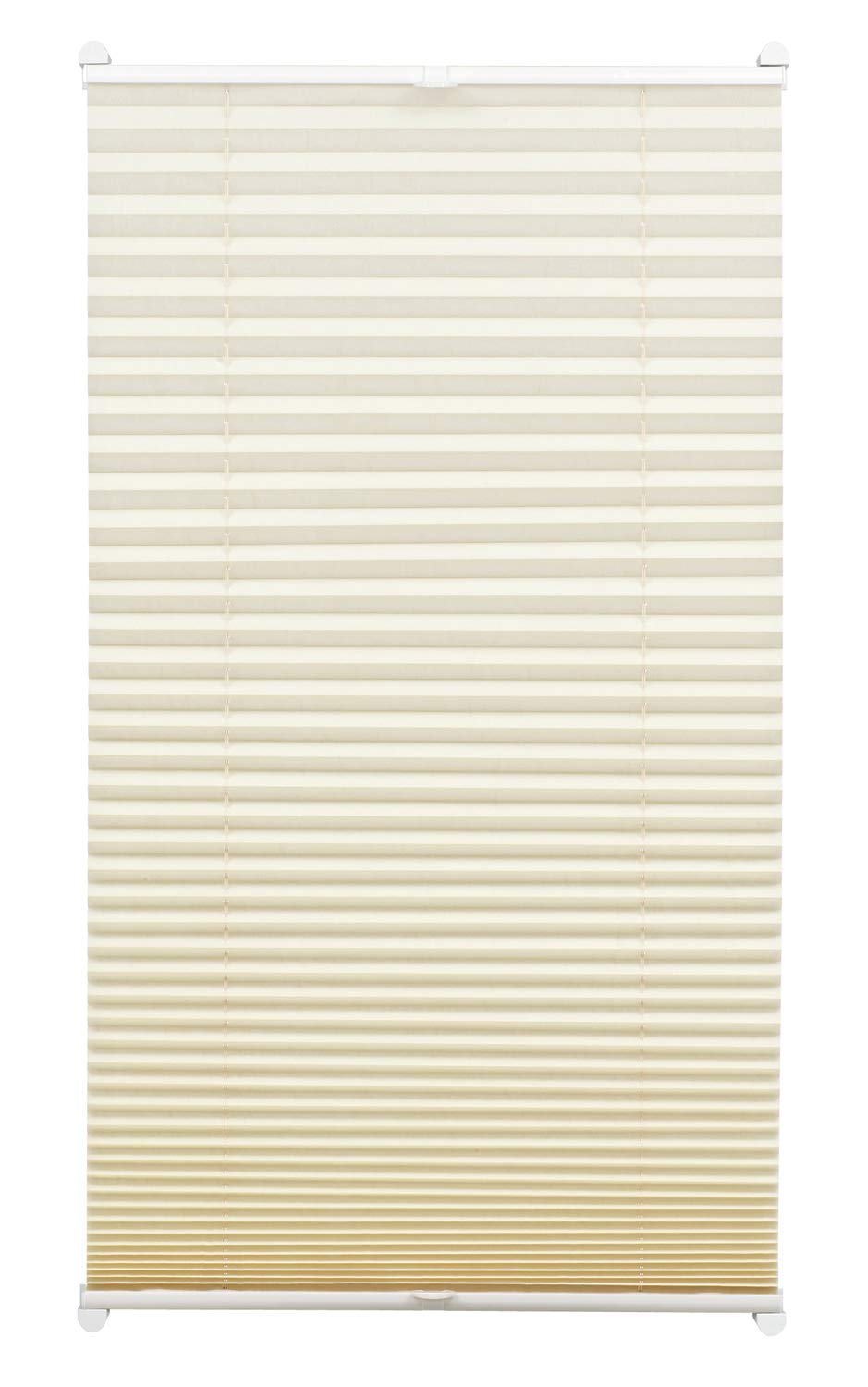 Gardinia EASYFIX Pleated Blind with 2 Operating Rails Ivory 75 x 130, Fabric 100% Polyester