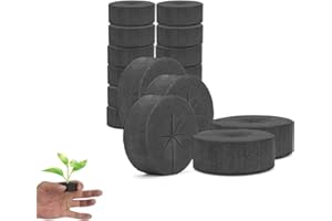 XIAOKEIS 30 Pack Cloning Collars Inserts Premium Grade Foa, Plant Accessories Hydroponic Tower Aero Garden Pods Garden Clone Collar Hydroponics Sponge(Black)