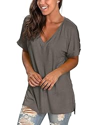 Womens Short Sleeve Tops Plus Size Casual Tees